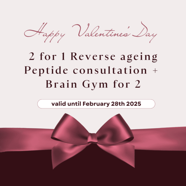 2 for 1 Reverse Ageing Peptide Consulation + Brain Gym for 2